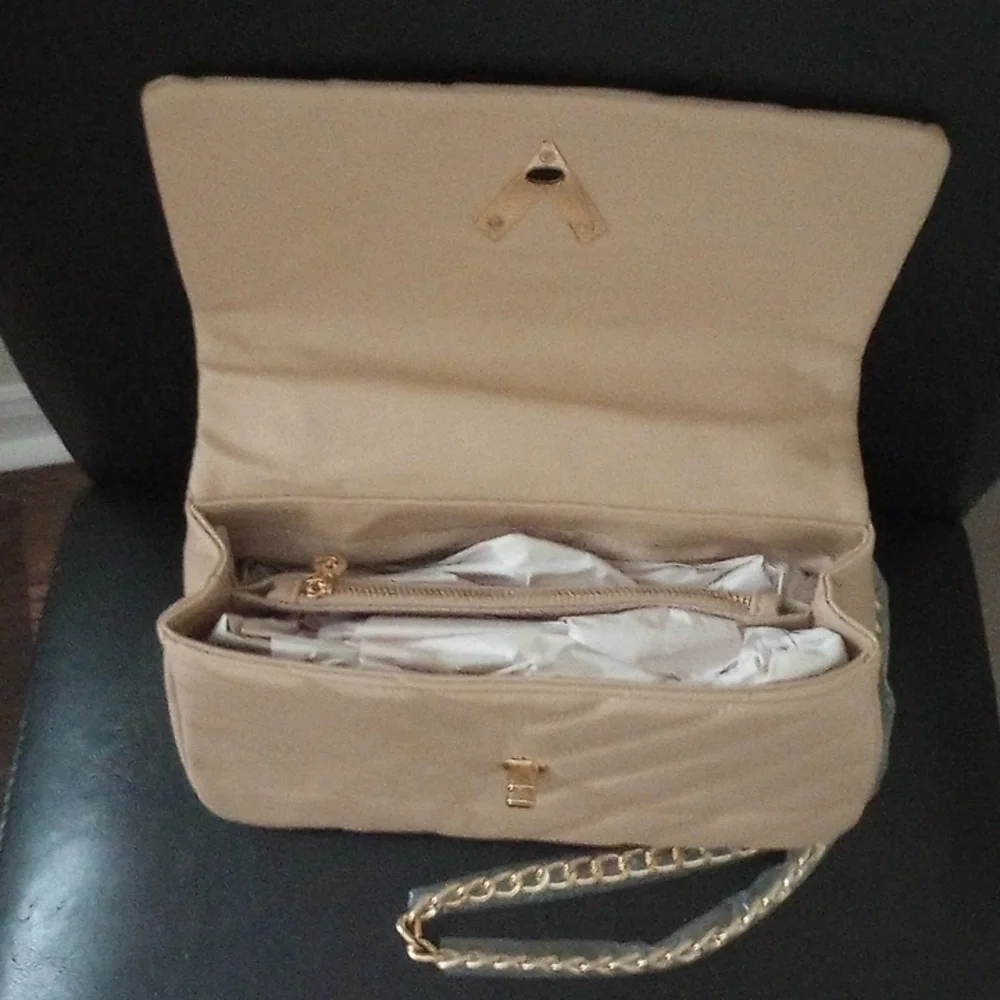 Valentino Orlandi Taupe Quilted Two Way Bag - Picture 11 of 12